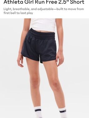 Athleta Girl Run Free 2.5" Short - Black